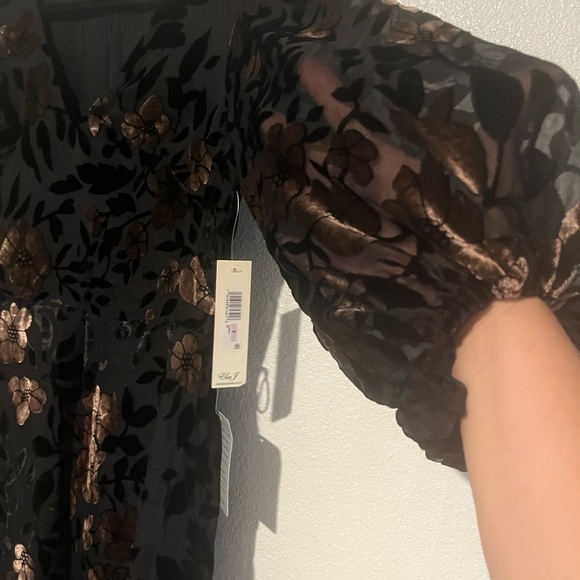 Eliza J Velvet‎ Burnout Floral High Low Dress - Picture 3 of 10